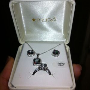 Sterling Silver Jewelry Set, Mystic Topaz