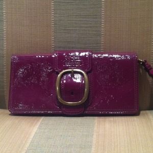 Coach Leather Clutch - Coach key wristlet BUNDLE