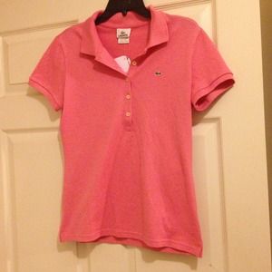 Pink Lacoste Polo