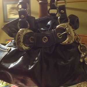 Kathy van Zeeland Indigo Rock & Roll Purse