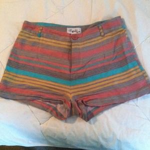 Supper cute high waisted stripped shorts