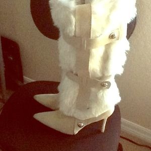 White boots (worn once)