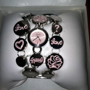 Brand new guess watch w/ pink detail
