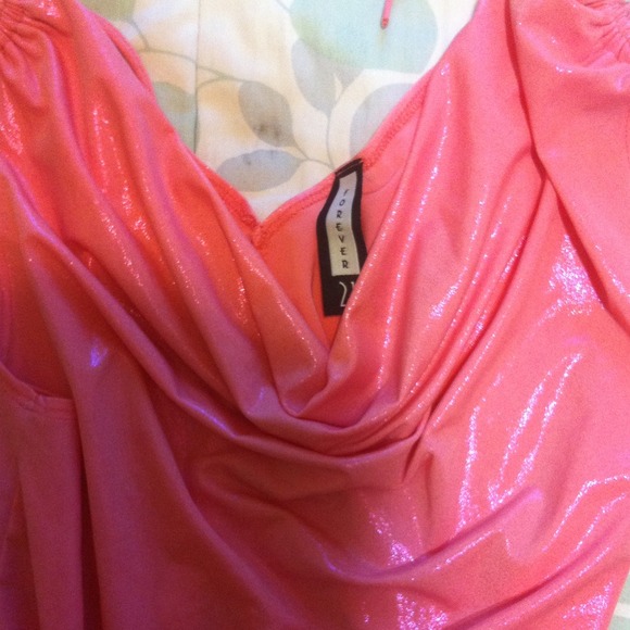 Forever 21 Shimmery Pink Top