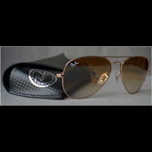 Ray ban aviator RB3025 001/51 gold brown grad 58mm