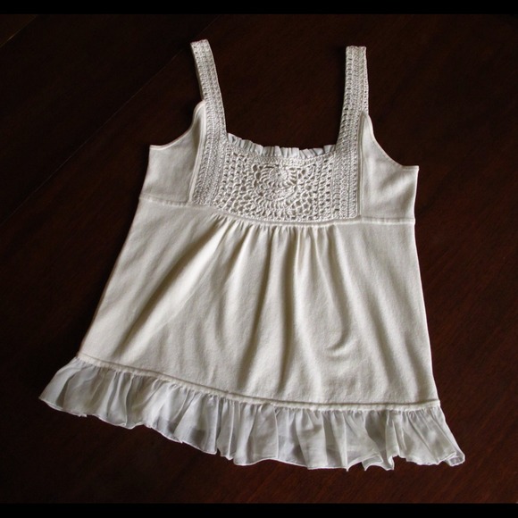 camisole w/ macramé Ecru S no longer available