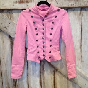 Betseyville by Betsy Johnson Pink Military Jacket