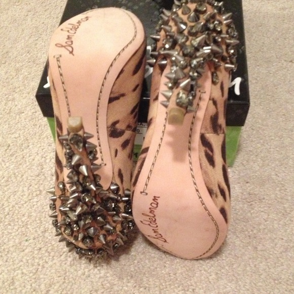 🚫Sam Edelman Lorissa leopard peep toes - Picture 2 of 4
