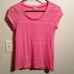 Tops - Neon Pink Burnout Tee Tops - Neon Pink Burnout Tee
