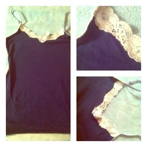 ❌SOLD❌Abercrombie Navy Blue Lace Tank REDUCED