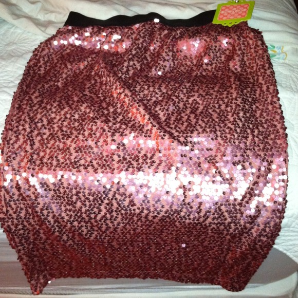 NWT Pink Sequin Skirt