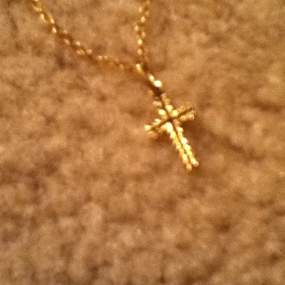 Gold Cross Necklace - Picture 2 of 3