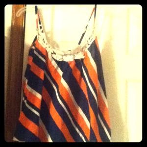 Spaghetti strap, with lace lining