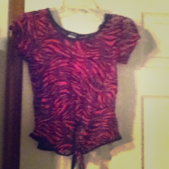 See through zebra top