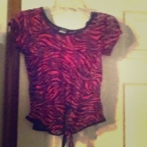 See through zebra top