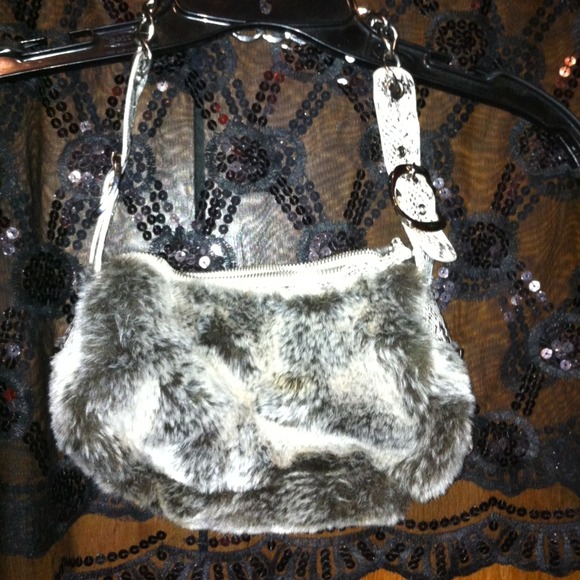 Faux Fur/Snake Purse