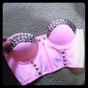 Pink Studded Bustier
