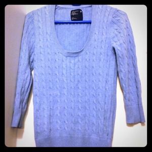 Bundled & traded--American eagle cable sweater