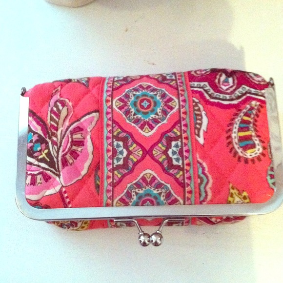 Vera Bradley Call Me Coral makeup bag