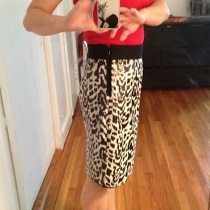 Zebra pattern sequin skirt. The Limited.