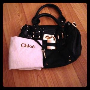 Chloe black paddington bag