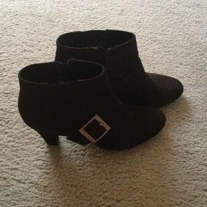 Black high heel boots
