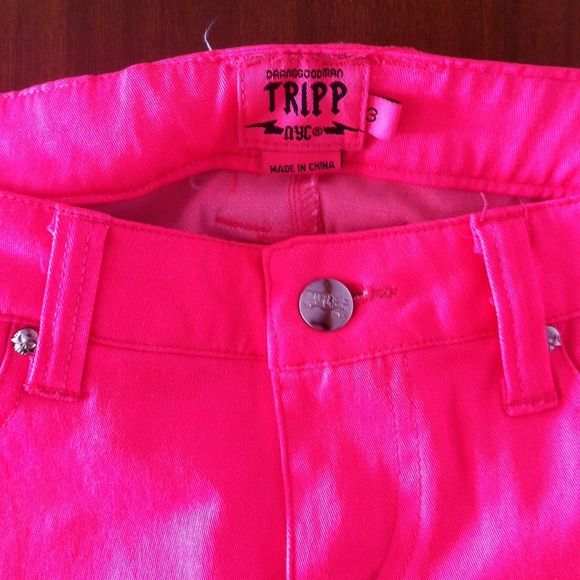 Neon Pink Skinny Jeans - Picture 3 of 3