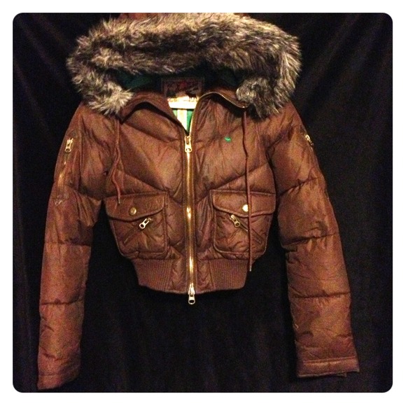 🗻Abercrombie "Vintage Ski" Brown Puffy Jacket🗻