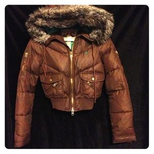 🗻Abercrombie "Vintage Ski" Brown Puffy Jacket🗻