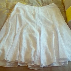 White Christopher & banks skirt