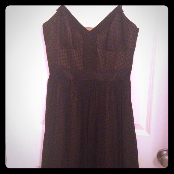 Laundry black dress with gold silhouette