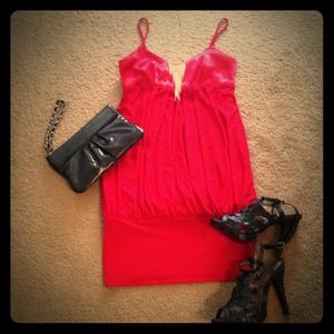 Sexy red bubble dress