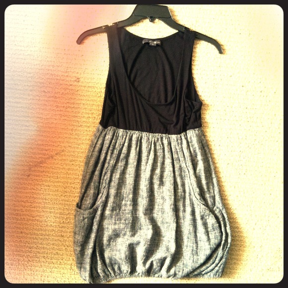 Forever 21 casual or semi formal dress black&gray