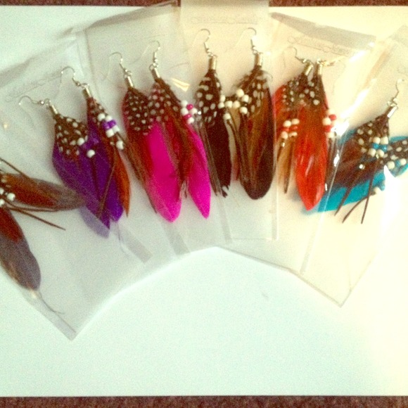 Feather Earrings.