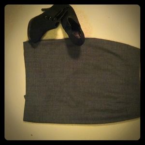 Grey black pencil skirt