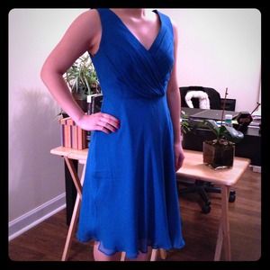 J. Crew Dresses & Skirts - Jcrew "Evie" dress in silk chiffon Matisse blue J. Crew Dresses & Skirts - Jcrew "Evie" dress in silk chiffon Matisse blue
