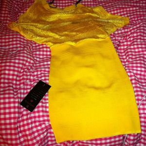 🔒HOLD🔒   Bebe yellow dress