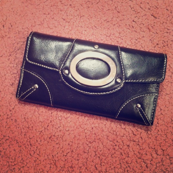 Black/silver Wallet clutch