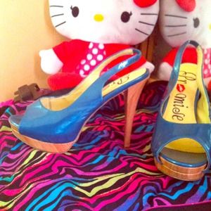 Blue High Heels