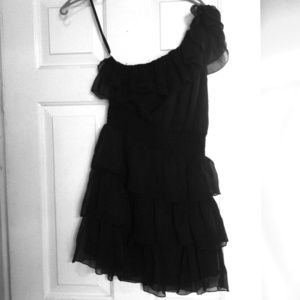 Black one shoulder dress