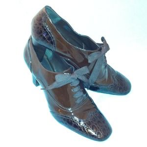 Franco Sarto Brown Patent Shoes -sz 12 - super hot