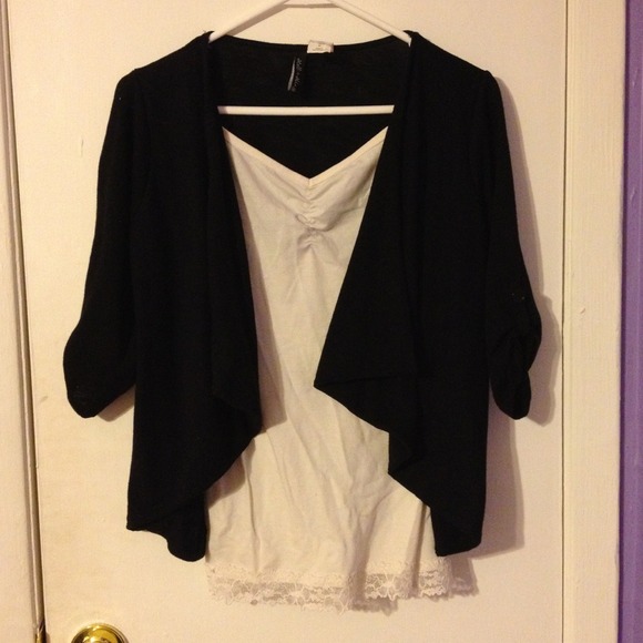 Black cardigan