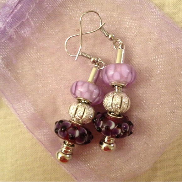 💜European bead earrings💜 - Picture 1 of 3