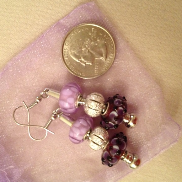 💜European bead earrings💜 - Picture 2 of 3