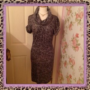 Kenneth Cole Cowl Neck Fine Gauge Sweater Dress