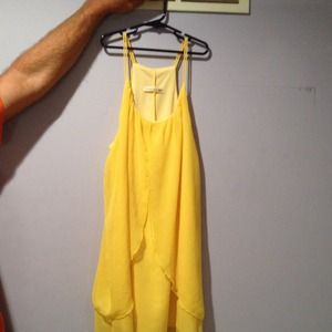 Yellow flowy dress large