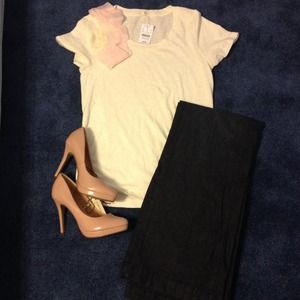 J. Crew pink ruffle shirt