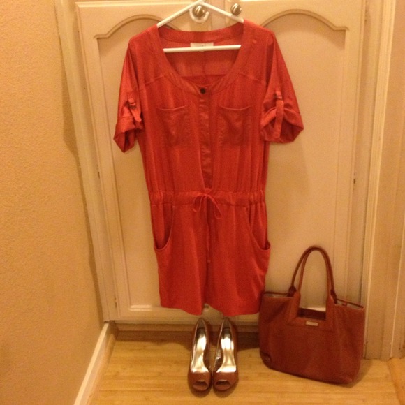 SALE! Ann Taylor LOFT dress coral/orange color