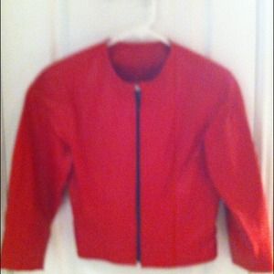 Red Leather Jacket JUST REDUCED