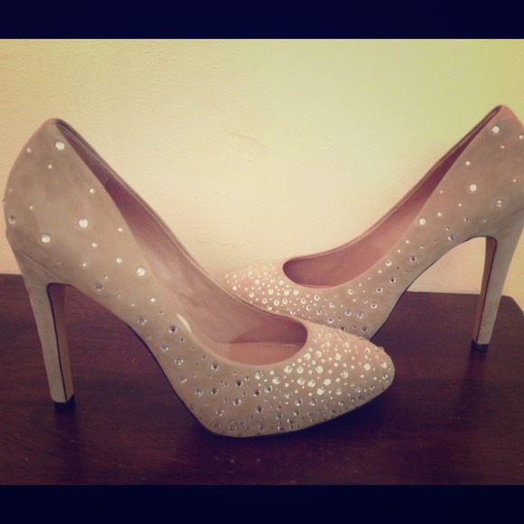 Vince Camuto Shoes - Vince Camuto suede w/ rhinestones heels SZ 10 /40